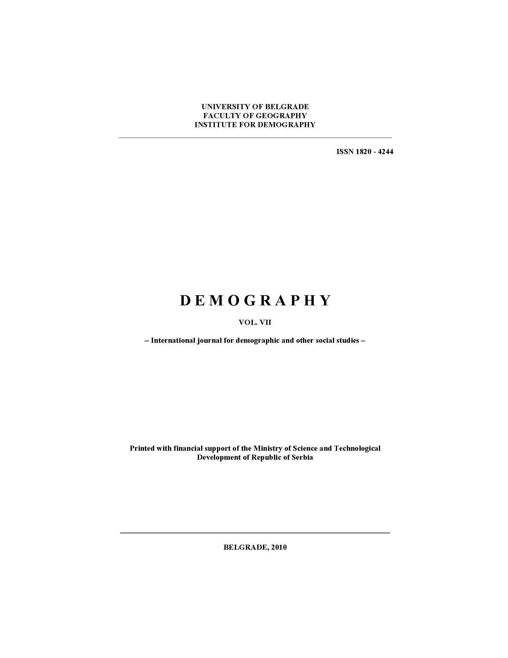 Anthropogeоgraphic Analysis of the Settlment and Population Origin of Gornje Ratkovo Cover Image