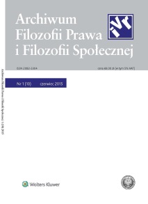 Scientific events in the Department of Philosophy of Law and Legal Ethics, Jagiellonian University, during the academic year 2009/2010 Cover Image