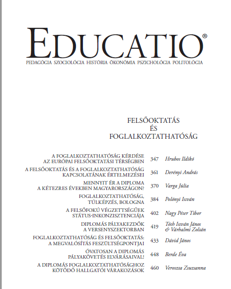 The question of employability in the European Higher Education Area Cover Image