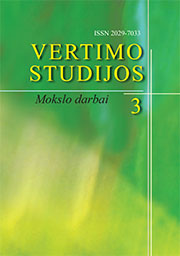 ON THE TRANSLATION OF EXPLETIVES FROM ITALIAN INTO LITHUANIAN. ANALYSIS OF THE TRANSLATION OF EXPLETIVES IN ITALO CALVINO’S NOVEL IL SENTIERO DEI NIDI DI RAGNO Cover Image