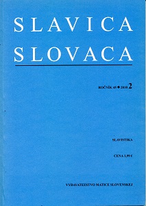 Slovak Language in the Dictionary Manuscript of Slovene Enlightener Janez Žiga Popovič Cover Image