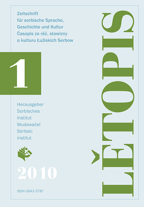 Summary of the International conference of the Sorbian Institute in Bautzen and Panschwitz-Kuckau, 15.–17. 10. 2009 Cover Image