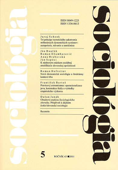 On some Questions of Social Stratification in Slovak Society Cover Image