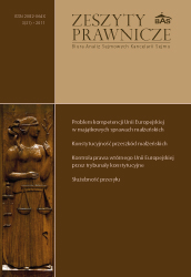 Comparative legal information regarding cognition of constitutional courts to inspect constitutionality of European Union secondary law. Cover Image