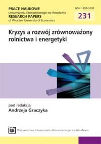 Endogenisation of the development as a countermeasure of preventing critical situations on the basis of agricultural research in Opole region Cover Image