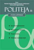 Types of citizens in Lithuania: trust in political institutions and forms of political participation Cover Image