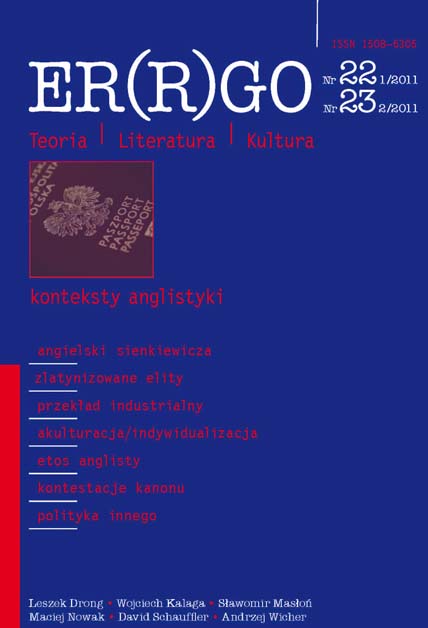 Has English Replaced Latin (in Poland)? A Few Remarks on Language Issues on the Basis of Henryk Sienkiewicz’s "Nowele i opowiadania" Cover Image