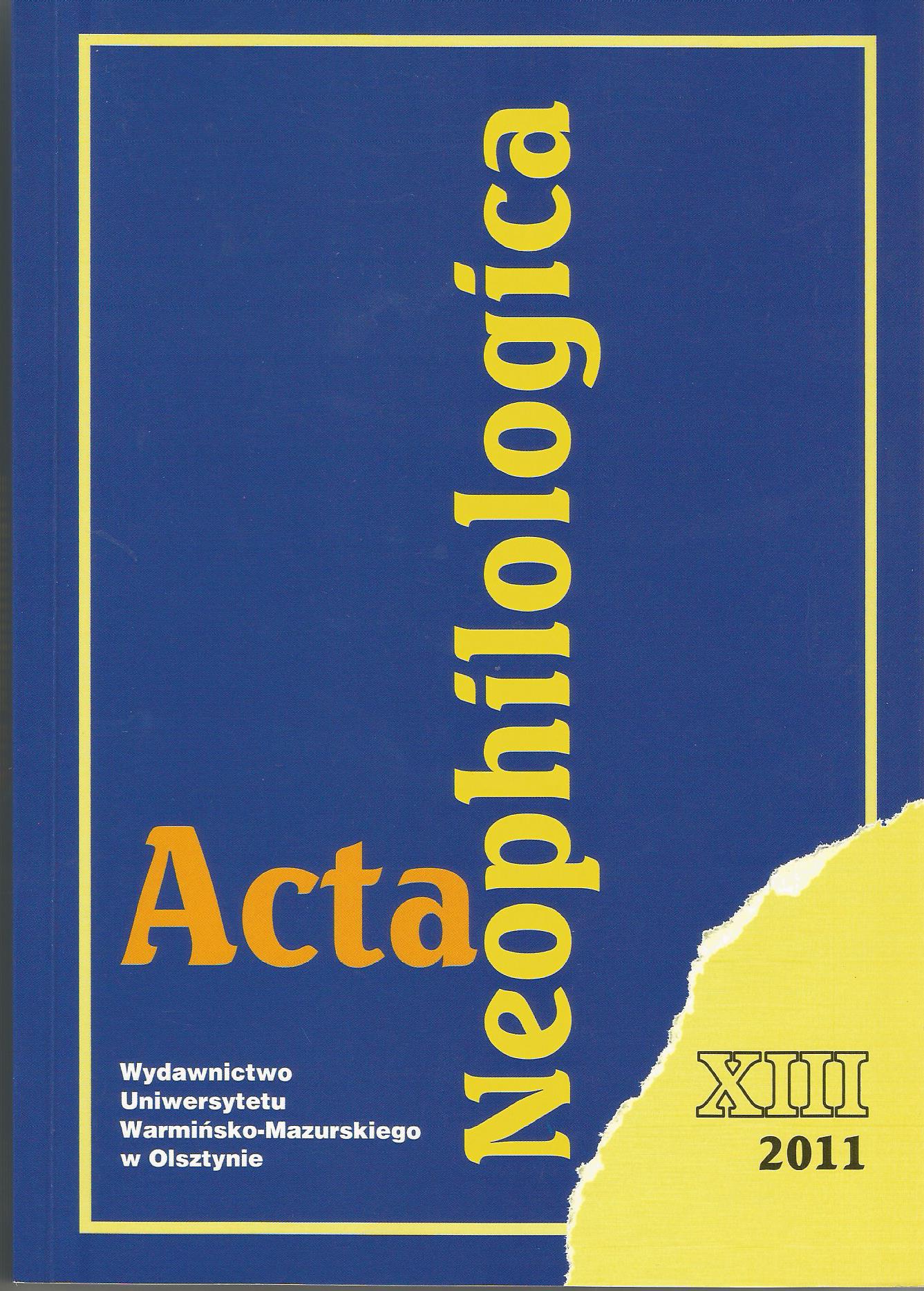 Metaphorical description of sacred and profane in the Inna Lisnyanskaya’s poetry on  the basis of the cycles ‘Jerusalimskaya tetrad’ and ‘W prigorodie Sodoma’
(cognitive apprehension) Cover Image