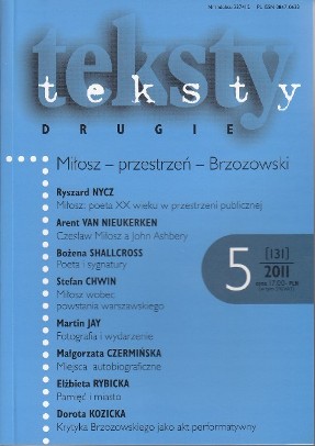 “Touring Europe. Touring the map”. Miron Białoszewski’s logbook Cover Image