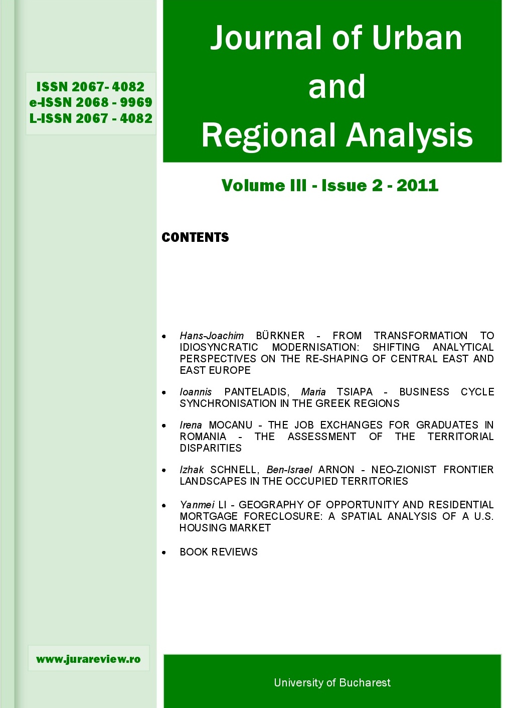 THE JOB EXCHANGES FOR GRADUATES IN ROMANIA – THE ASSESSMENT OF THE TERRITORIAL DISPARITIES Cover Image