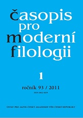 The centenary of the journal Časopis pro moderní filologii Cover Image