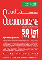 Circumstances Surrounding the Development and Status of Studia Socjologiczne in Polish Sociology Cover Image