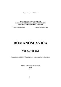 Serbian-Romanian anthroponymic relations. Criteria and methods Cover Image