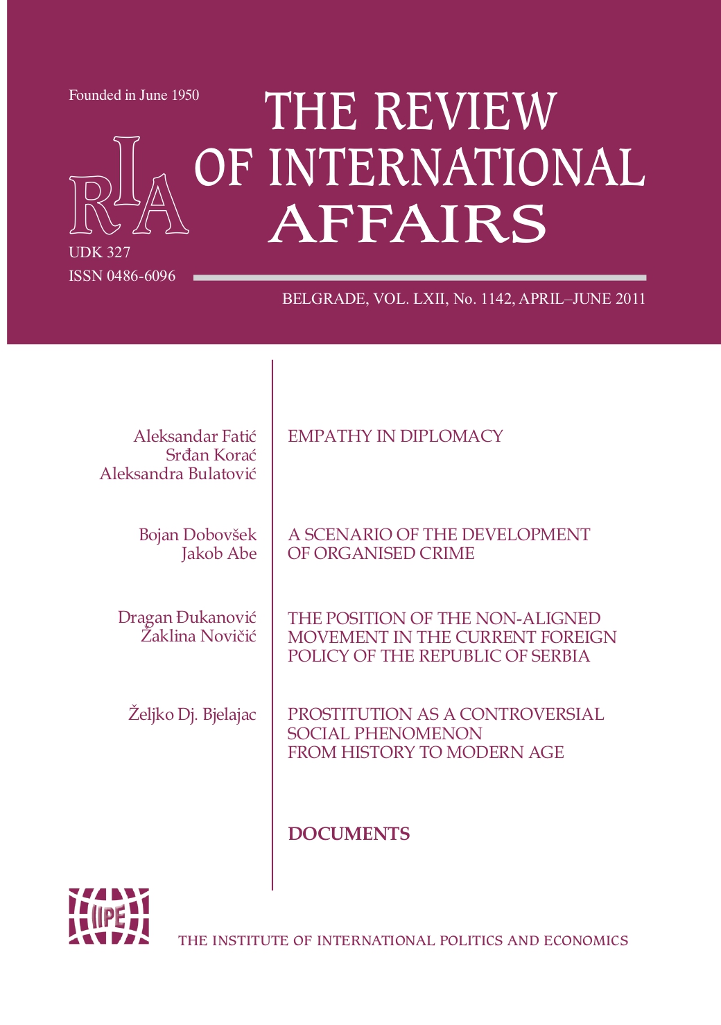 A Scenario of The Development of Organised Crime