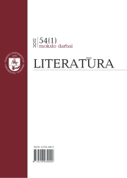 Vilnius University, Kaunas Faculty of Humanities, Department of Lithuanian Philology literary activity in 2012 Cover Image
