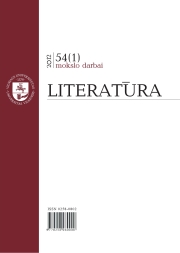 THE PHENOMENON OF HISTORICAL MEMORY IN A WORK OF THE FIRST HALF OF THE 20TH CENTURY WRITERS: FABIJO NAS NEVERAVIČIUS’ HISTORICAL NOVELS ... Cover Image