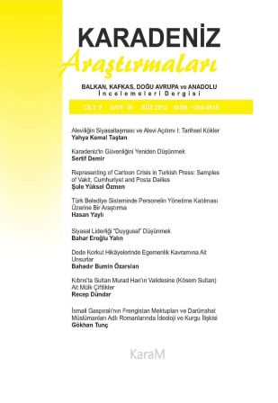 A Research on Personnel Participation to Decision Making Process in Turkish Municipal System Cover Image