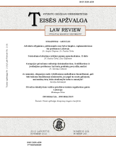 Regulation and Problems of The Attorney Contingency Fee in Lithuania Cover Image