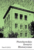 Celebrations of one hundredth anniversary of Jan Kiliński’s death in Piotrków Trybunalski and Radomsko in 1919, as rendered by ‘The National Diary’ Cover Image