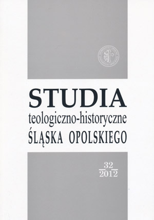 Report on Activities at the Faculty of Theology at the University of Opole in the academic year 2011/2012 Cover Image