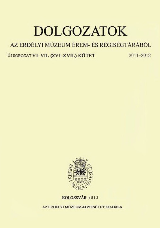 Archaeological Investigations of the Érmellék in the Mirror of the Friendship of dr. Márton Roska and dr. Ernő Andrássy and their Collective Activity Cover Image