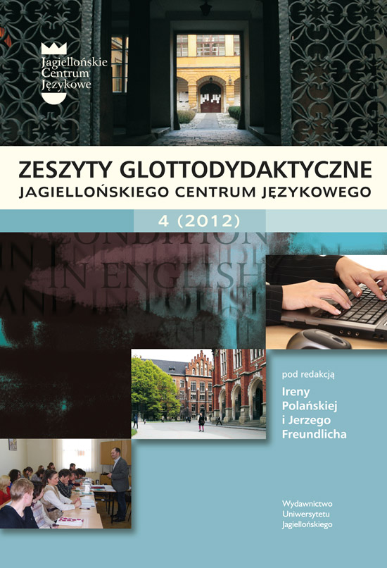 English for Chemistry: film bank – czyli o roli studentów w tworzeniu multimedialnych materiałów do nauczania języka specjalistycznego Cover Image