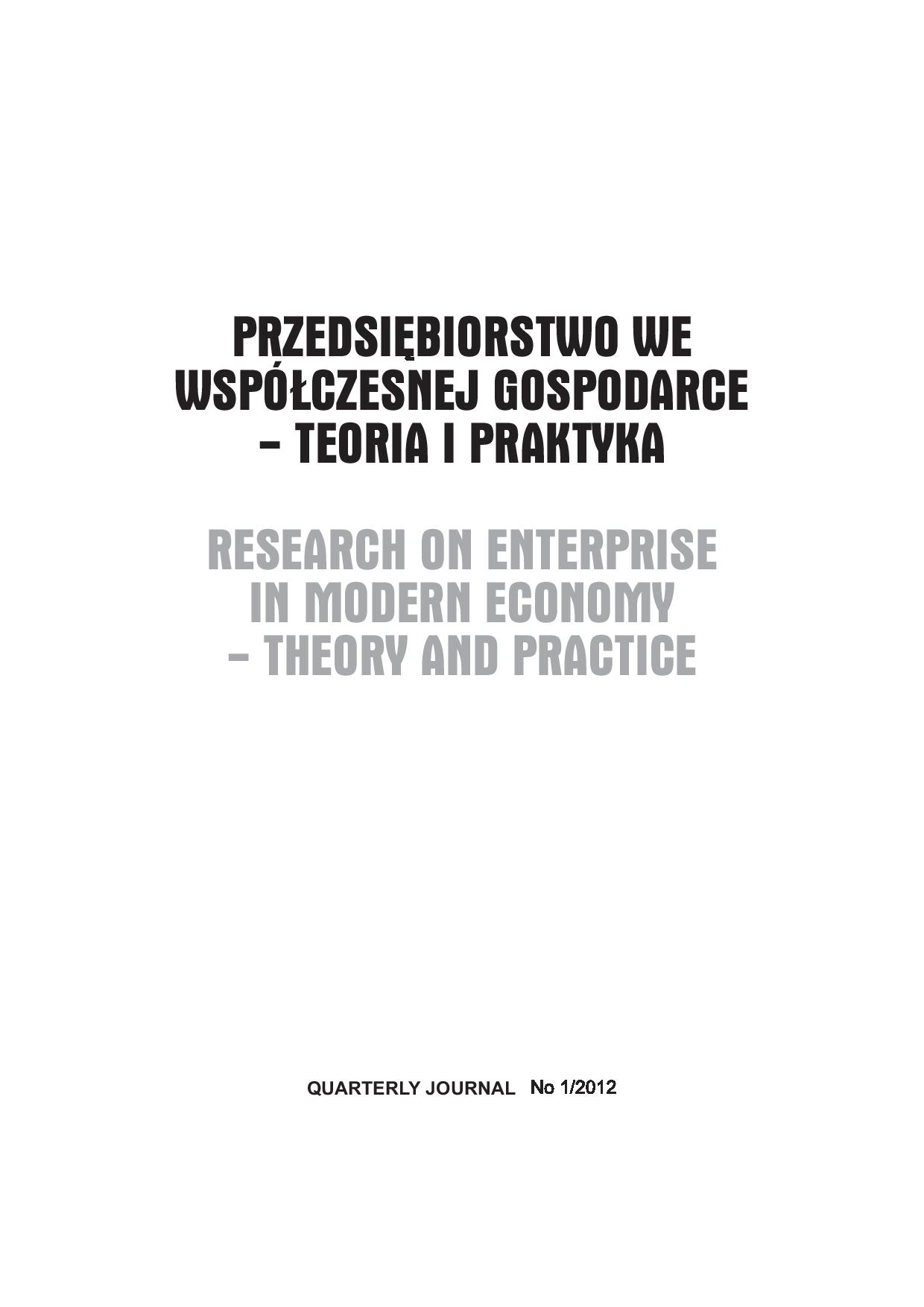 Social and cultural determinants of entrepreneurship development in rural areas in Poland Cover Image