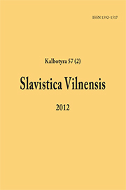 Rendering of the Lithuanian Proper Names in Russian Texts Reconsidered Cover Image