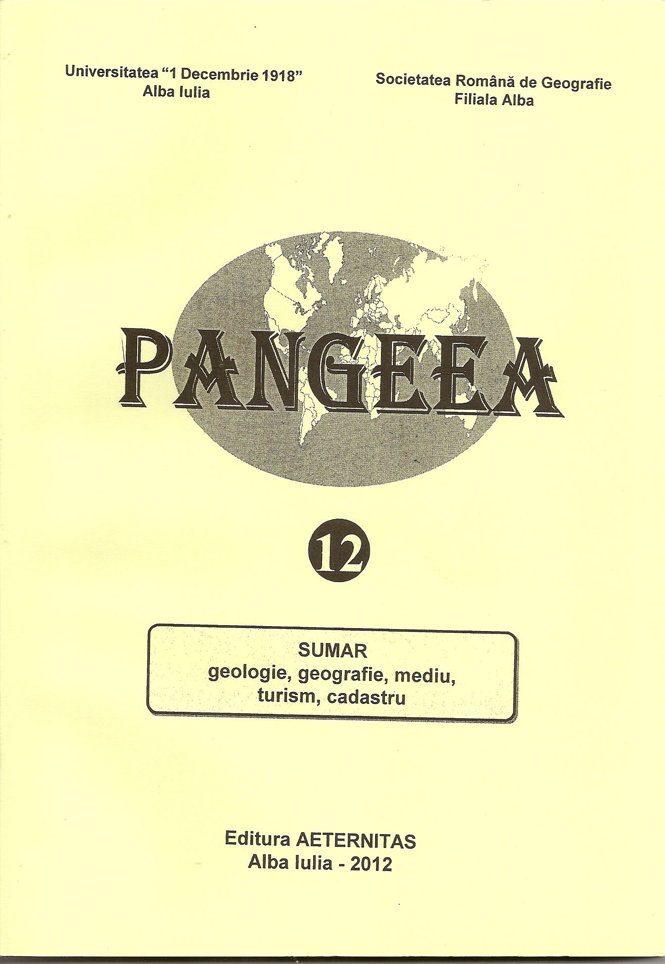 Aspects de la Géographie Culturelle, chronologie structurée; (Structured
chronological aspects of cultural geography). Cover Image