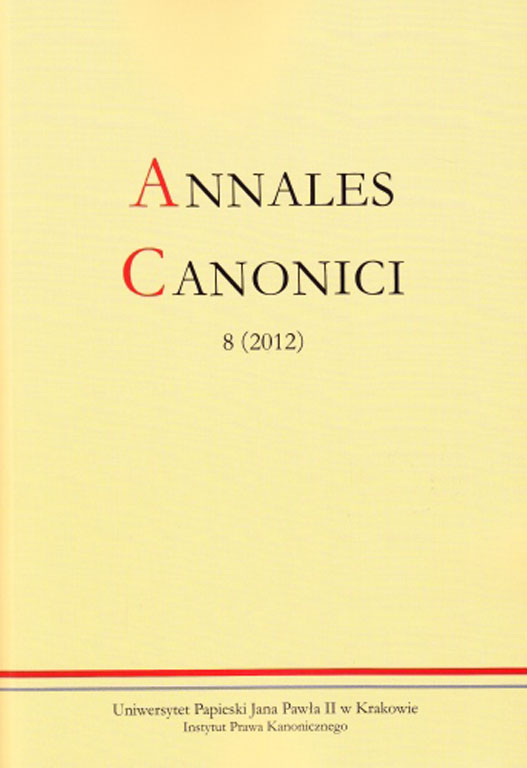 Indissolubility of Marriage in the Lutheran Legal Order with Focus on Legislation of the Evangelical Church of the Augsburg Confession in Poland Cover Image