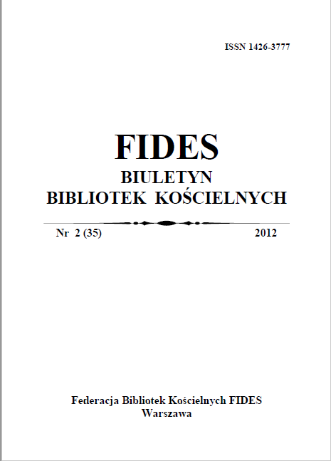 MONASTIC ORDERS IN THE EASTERN BORDERLANDS OF THE POLISH REPUBLIC IN THE LIGHT OF BIBLIOLOGICAL BIBLIOGRAPHIES IN THE YEARS 1937-2001 Cover Image