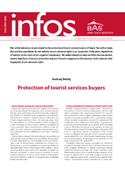 Protection of tourist services buyers . Cover Image