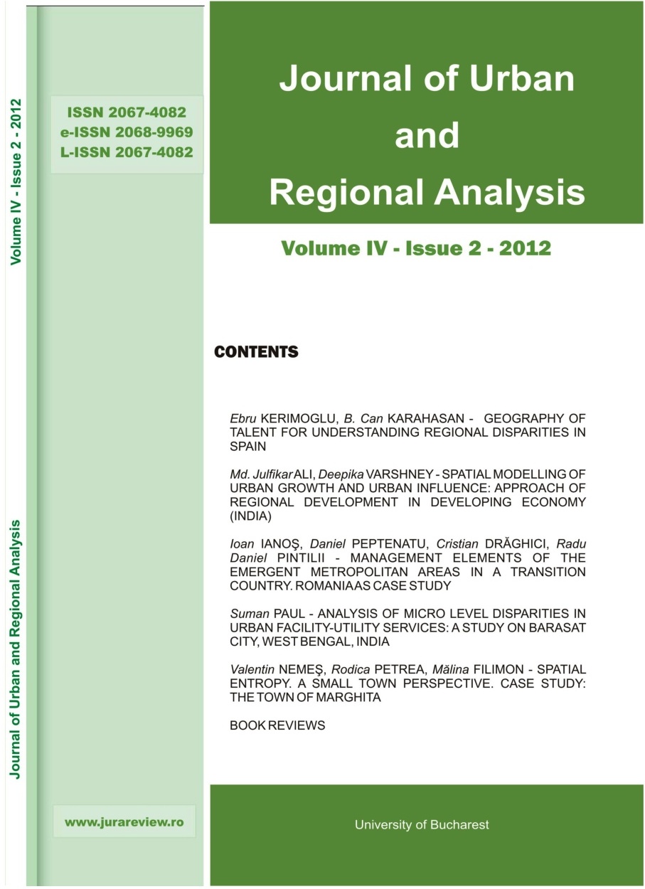 SPATIAL ENTROPY. A SMALL TOWN PERSPECTIVE. CASE STUDY: THE TOWN OF MARGHITA Cover Image