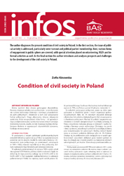 Condition of civil society in Poland. Cover Image
