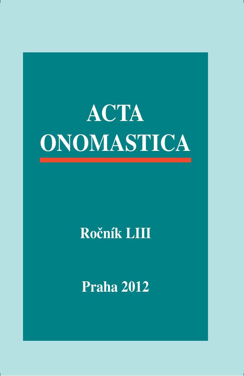 Vladimír Šmilauer – Life of an Onomastician Cover Image