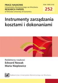 Using selected instruments of cost accounting in ex ante and ex post assessment of profitability of product innovations Cover Image