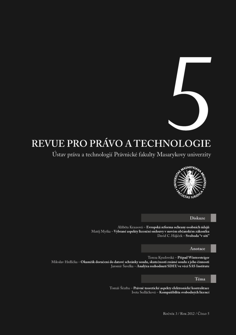 Assessment of the Slovak court jurisdiction in the case of a distance e-tort Cover Image