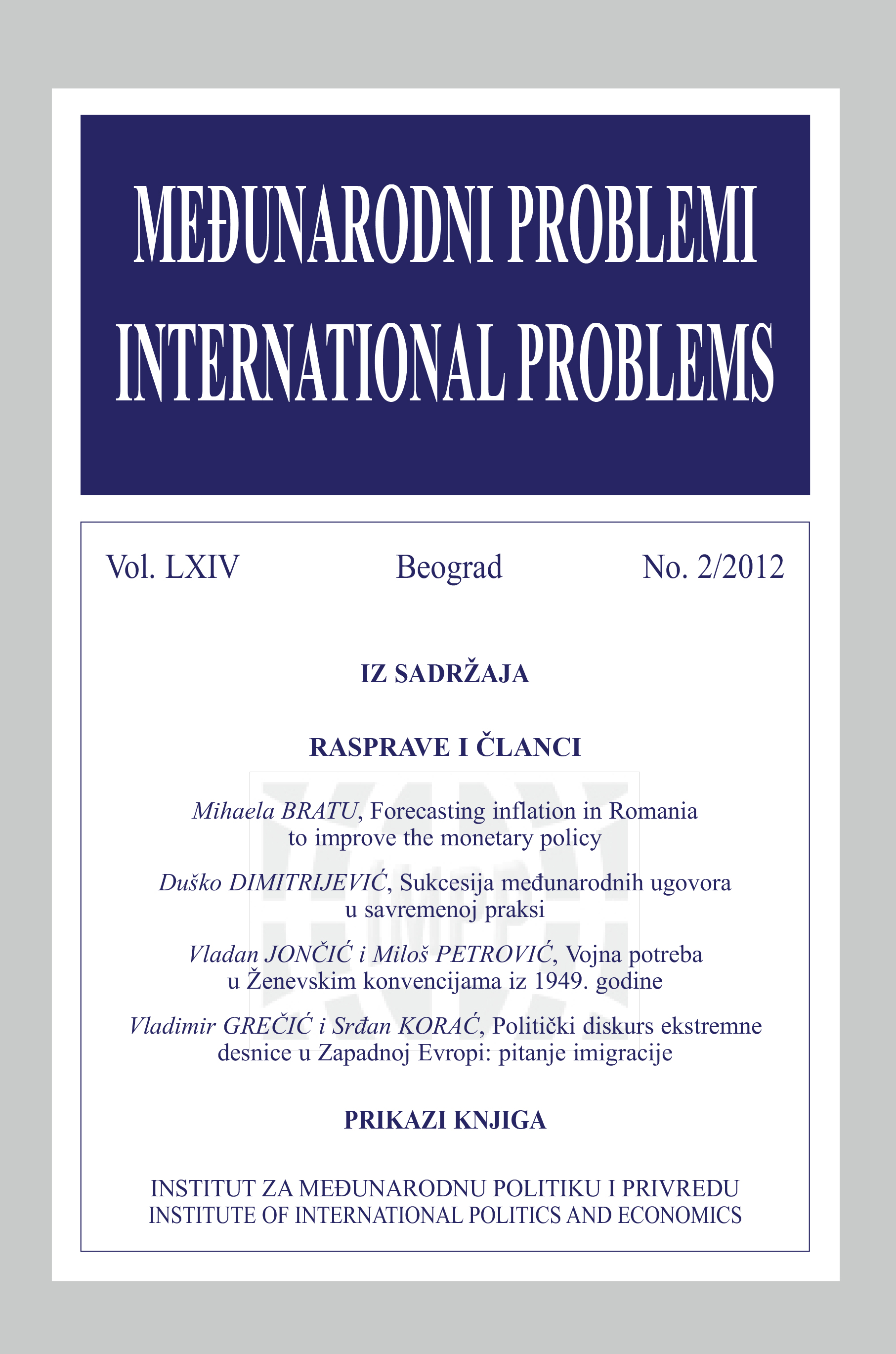 Political Discourse of Extreme Right in Western Europe: the Imigration Issue Cover Image