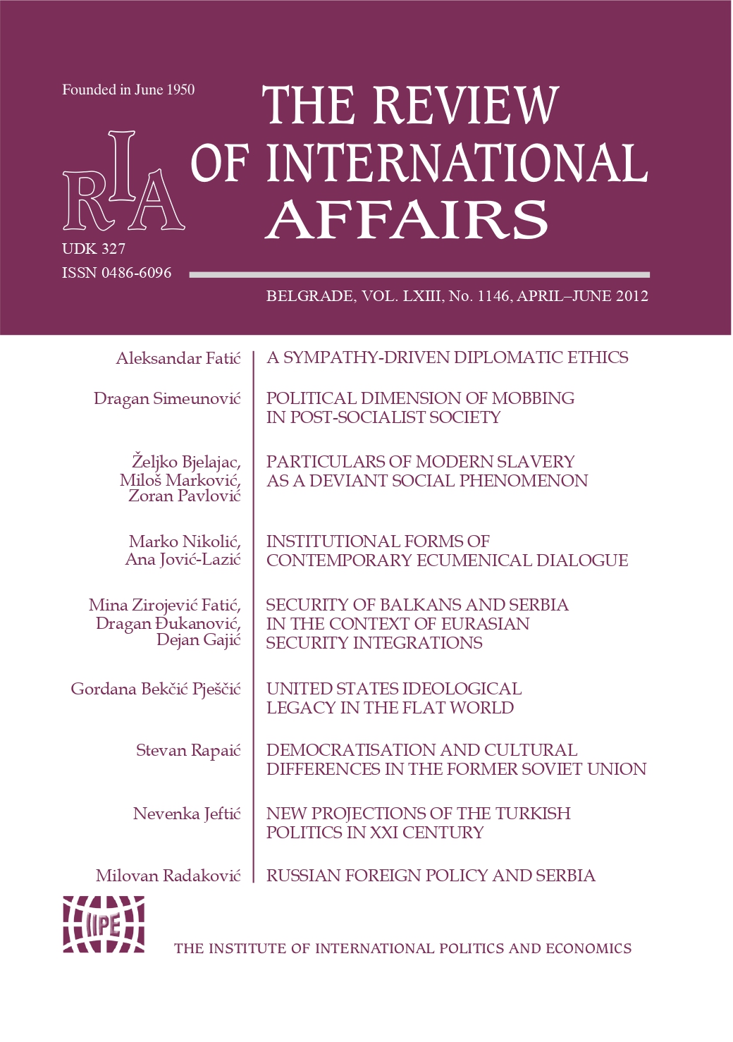 Particulars of Modern Slavery as a Deviant Social Phenomenon