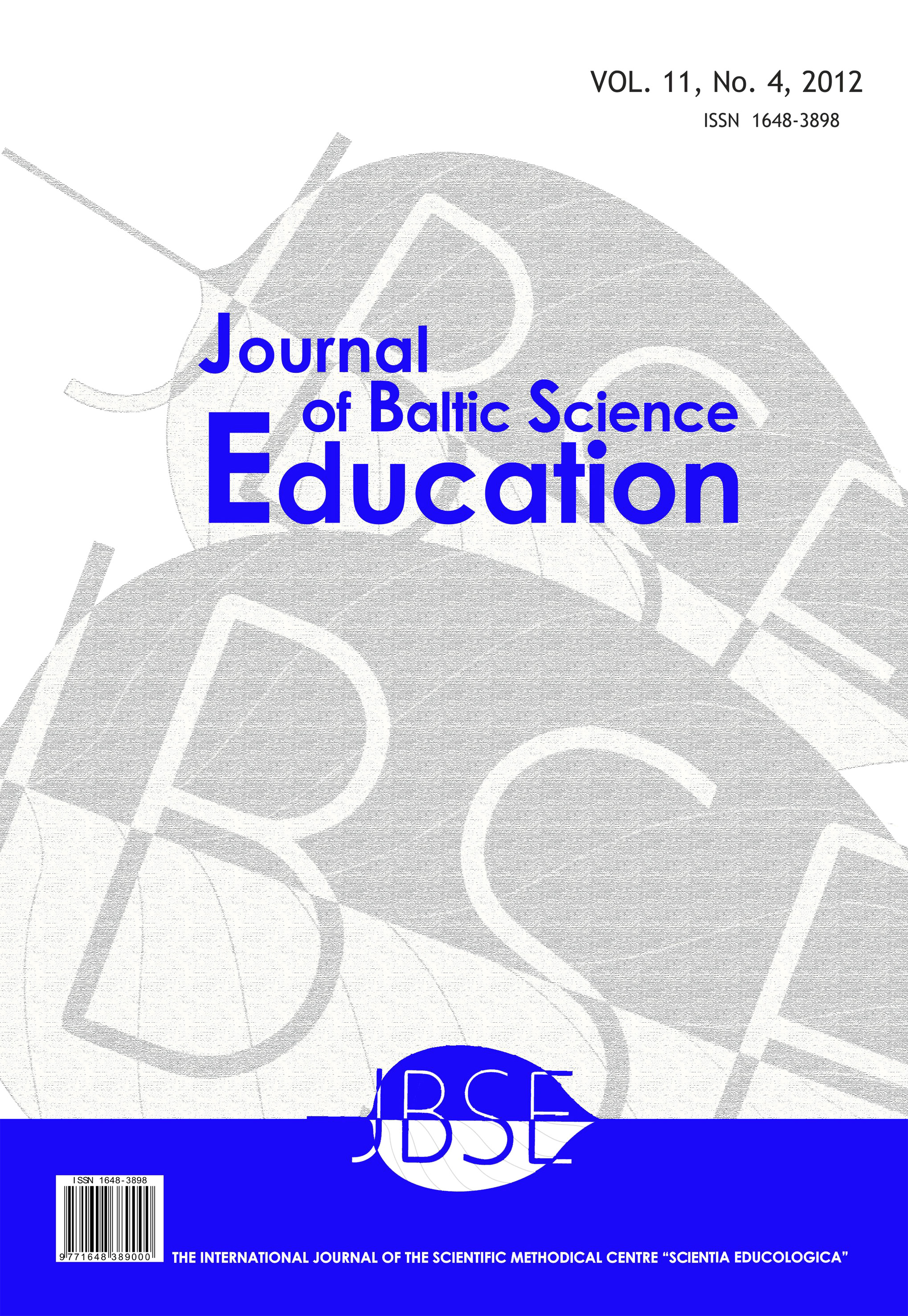 THE RELATIONSHIPS BETWEEN UNIVERSITY STUDENTS’ ORGANIC CHEMISTRY ANXIETY, CHEMISTRY ATTITUDES, AND SELF-EFFICACY: A STRUCTURAL EQUATION MODEL Cover Image