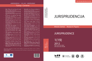 The Legal Person in the Criminal Justice of Lituania Cover Image