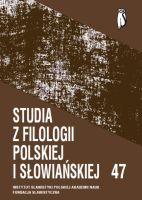 Forgotten "Słownik synonimów polskich" [Dictionary of Polish Synonyms] by A.S. Krasiński and precursors of the dictionary  Cover Image