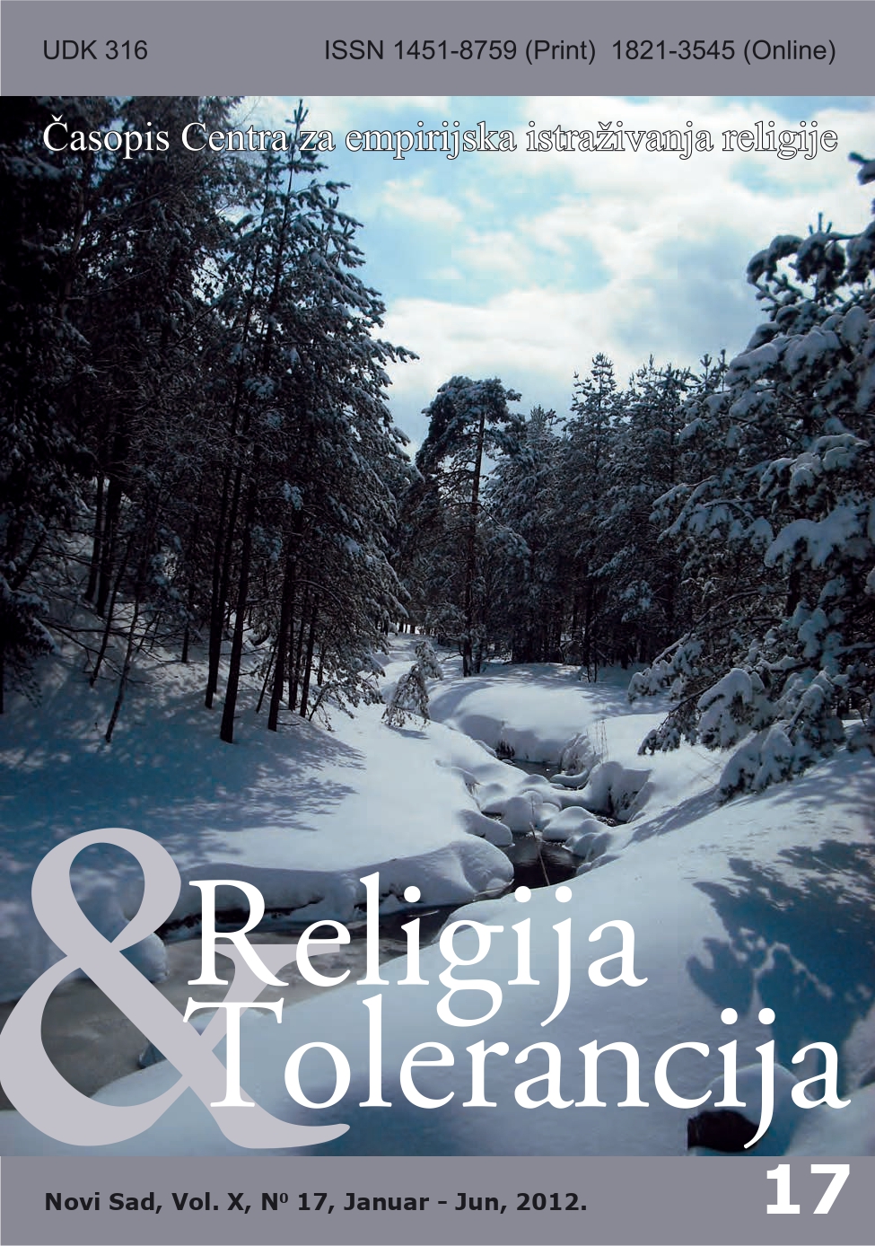 THE RELIGIOSITY AMONGST HEALTHCARE WORKERS IN CITY OF BANJA LUKA Cover Image