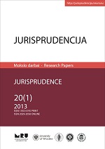 Illicit Enrichment as a Crime According to the Criminal Law of Lithuania: Origins, Problems of Criminalization, Implementation and Perspectives Cover Image