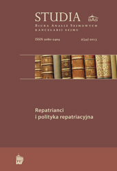 Non‑governmental organizations and Polish repatriation policy. Cover Image
