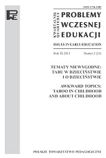 Adult beliefs about preschool children’s sexuality. Discussion and research in the context of factors which threaten marginalization Cover Image