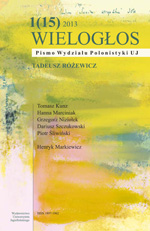 The visual space of postmemory. The poetics of secondary testimony in Tadeusz Różewicz’s nożyk profesora (professor’s little knife) Cover Image