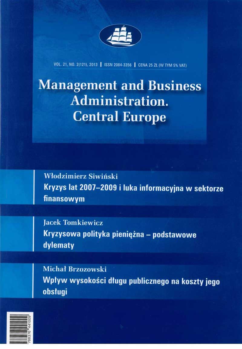 Implementation of the Innovation Policy in Poland During the Last Economic Crisis Cover Image