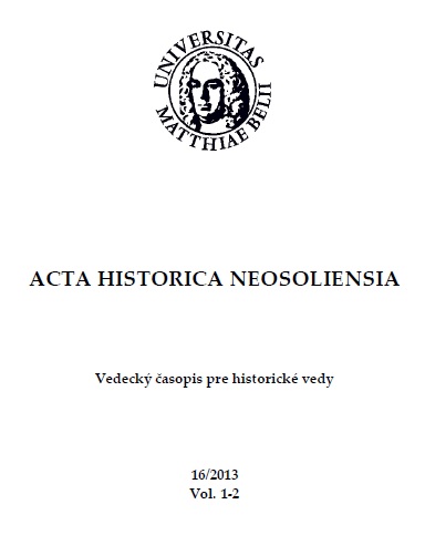 Rukopisné a strojopisné záznamy o dejinách niektorých slovenských komunít v USA z rokov 1935 – 1936 vo fondoch Archívu Matice slovenskej Cover Image