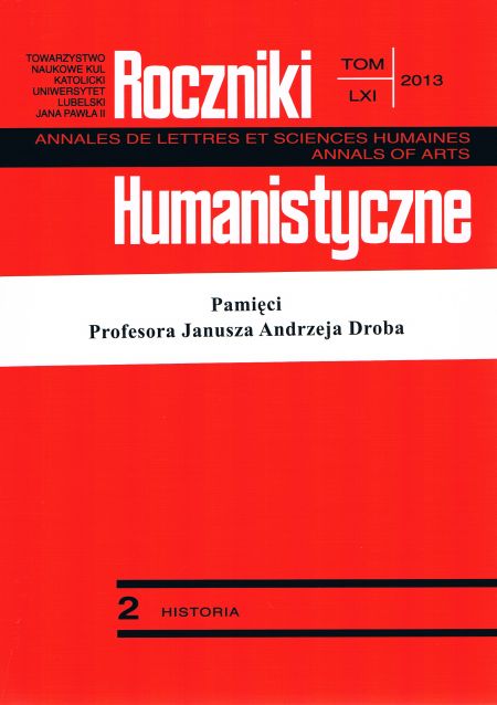 One or two tombs? Transformation of the image of time and sacred space of Lublin in the works by Jan Długosz on the example of /.../ Cover Image